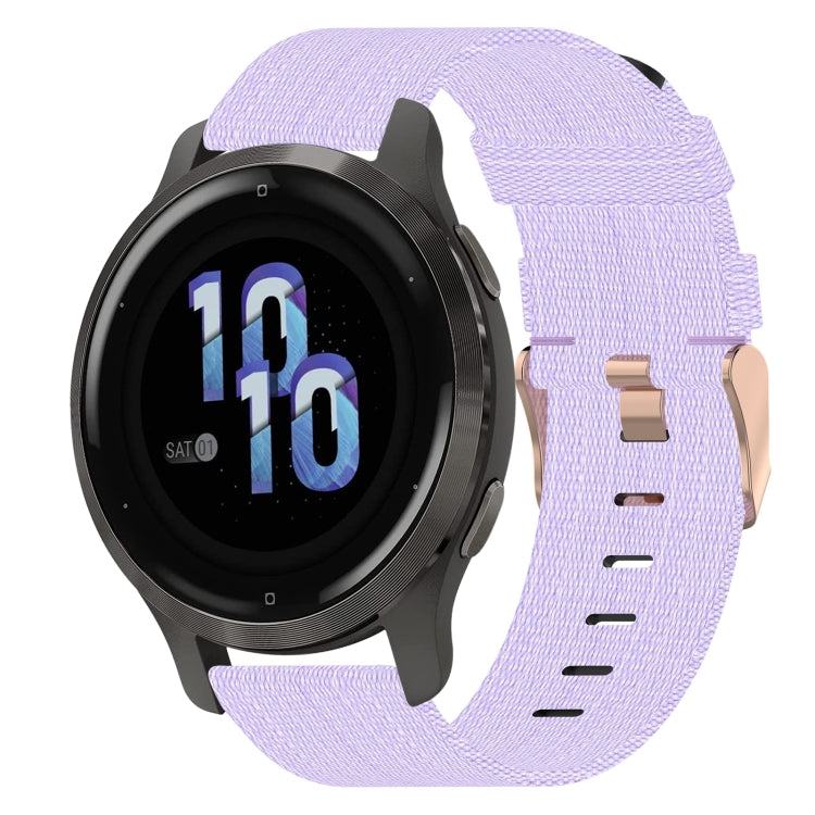 18mm Nylon Woven Watch Band, For Garmin Forerunner 255S, For Garmin Venu 2S, For Garmin Vivomove 3S, For Garmin Vivoactive 4S - NMNYSX