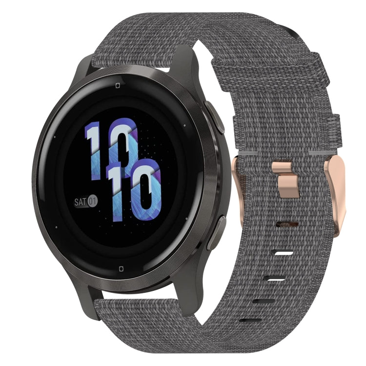 18mm Nylon Woven Watch Band, For Garmin Forerunner 255S, For Garmin Venu 2S, For Garmin Vivomove 3S, For Garmin Vivoactive 4S - NMNYSX