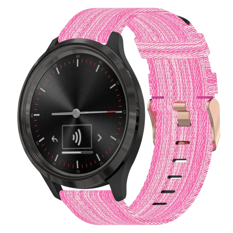 18mm Nylon Woven Watch Band, For Garmin Forerunner 255S, For Garmin Venu 2S, For Garmin Vivomove 3S, For Garmin Vivoactive 4S - NMNYSX