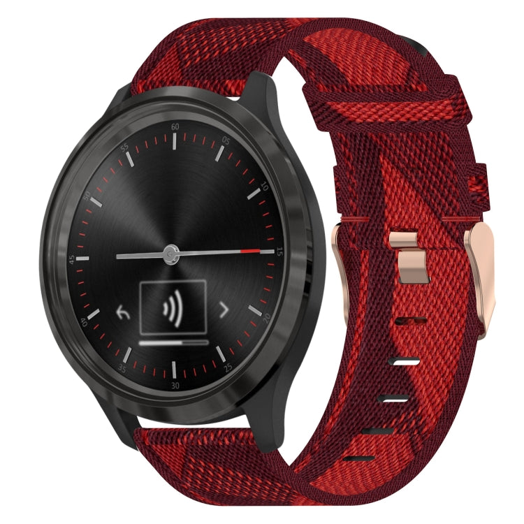 18mm Nylon Woven Watch Band, For Garmin Forerunner 255S, For Garmin Venu 2S, For Garmin Vivomove 3S, For Garmin Vivoactive 4S - NMNYSX