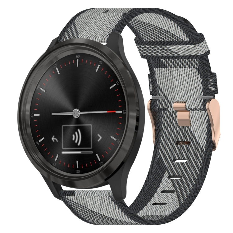 18mm Nylon Woven Watch Band, For Garmin Forerunner 255S, For Garmin Venu 2S, For Garmin Vivomove 3S, For Garmin Vivoactive 4S - NMNYSX