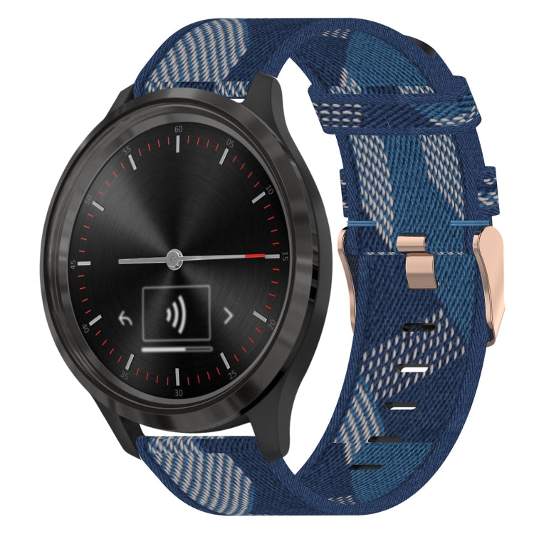 18mm Nylon Woven Watch Band, For Garmin Forerunner 255S, For Garmin Venu 2S, For Garmin Vivomove 3S, For Garmin Vivoactive 4S - NMNYSX