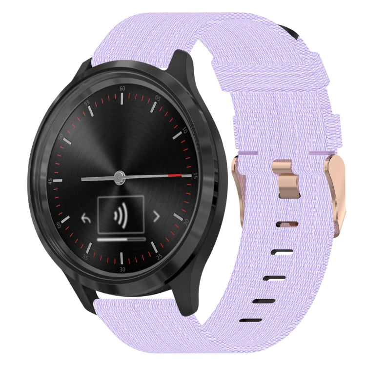 18mm Nylon Woven Watch Band, For Garmin Forerunner 255S, For Garmin Venu 2S, For Garmin Vivomove 3S, For Garmin Vivoactive 4S - NMNYSX