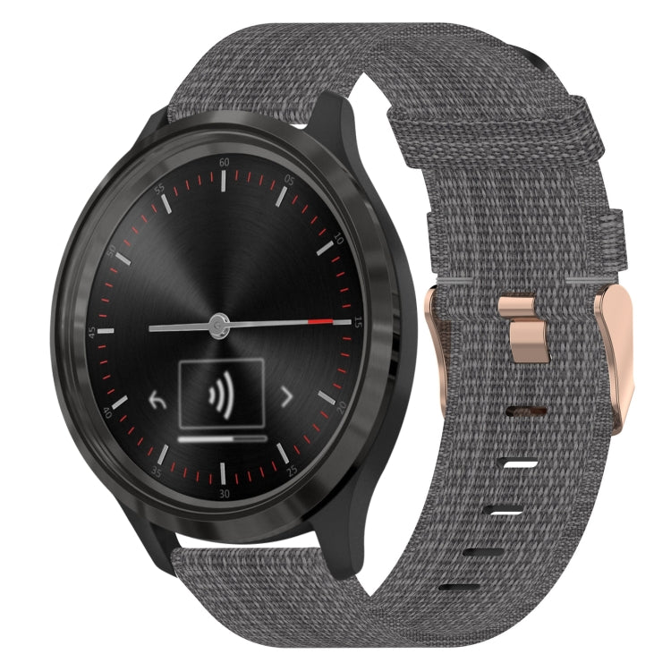 18mm Nylon Woven Watch Band, For Garmin Forerunner 255S, For Garmin Venu 2S, For Garmin Vivomove 3S, For Garmin Vivoactive 4S - NMNYSX