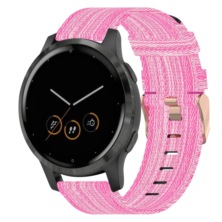 18mm Nylon Woven Watch Band, For Garmin Forerunner 255S, For Garmin Venu 2S, For Garmin Vivomove 3S, For Garmin Vivoactive 4S - NMNYSX