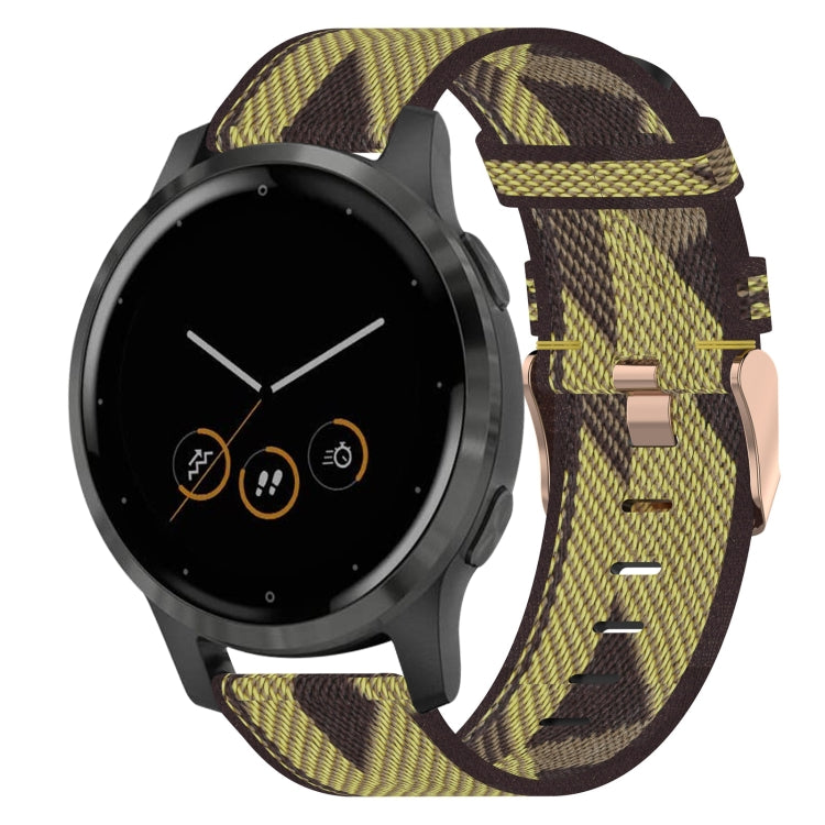 18mm Nylon Woven Watch Band, For Garmin Forerunner 255S, For Garmin Venu 2S, For Garmin Vivomove 3S, For Garmin Vivoactive 4S - NMNYSX