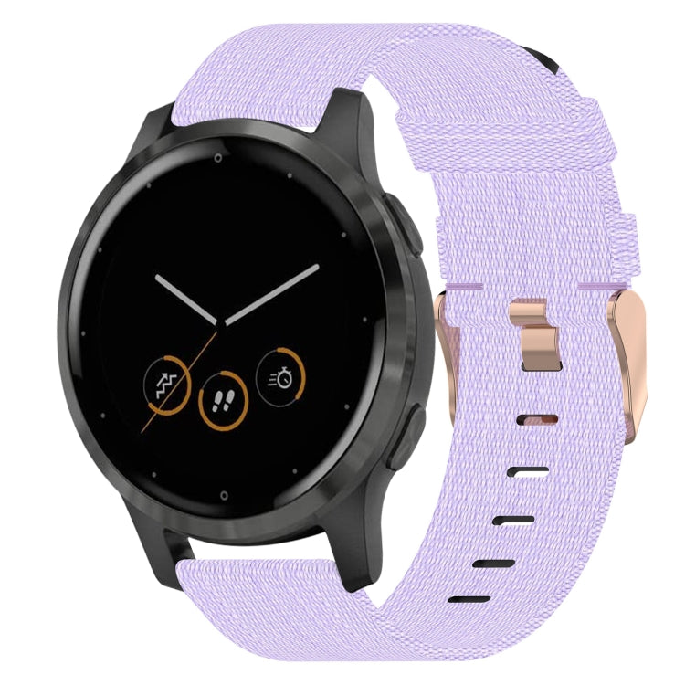 18mm Nylon Woven Watch Band, For Garmin Forerunner 255S, For Garmin Venu 2S, For Garmin Vivomove 3S, For Garmin Vivoactive 4S - NMNYSX