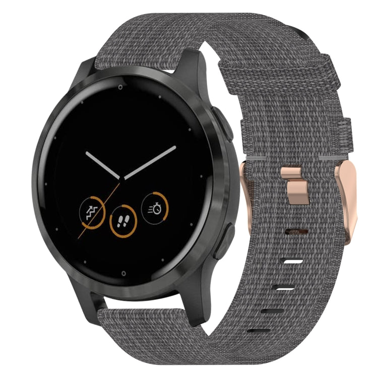 18mm Nylon Woven Watch Band, For Garmin Forerunner 255S, For Garmin Venu 2S, For Garmin Vivomove 3S, For Garmin Vivoactive 4S - NMNYSX