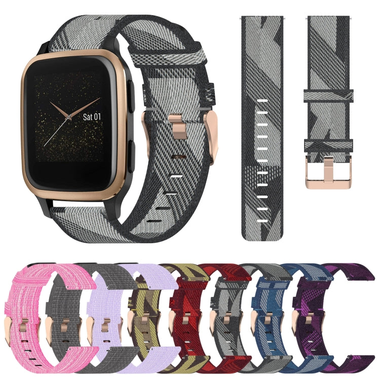 20mm Nylon Woven Watch Band, For Garmin Venu SQ, For Garmin Vivomove 3, For Garminmove 3, For Garmin VivoMove Luxe, For Garminmove Luxe, For Garmin VivoMove Style - NMNYSX