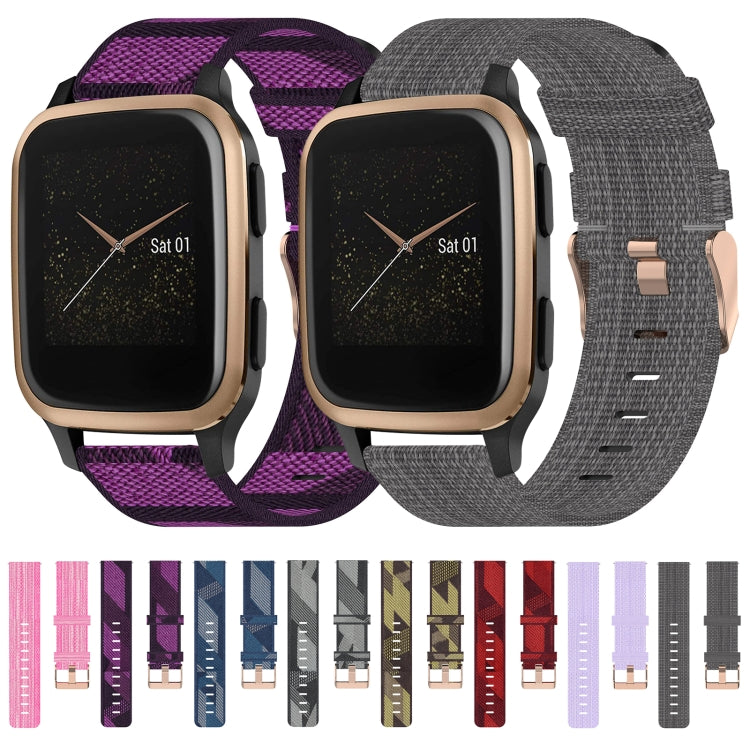 20mm Nylon Woven Watch Band, For Garmin Venu SQ, For Garmin Vivomove 3, For Garminmove 3, For Garmin VivoMove Luxe, For Garminmove Luxe, For Garmin VivoMove Style - NMNYSX