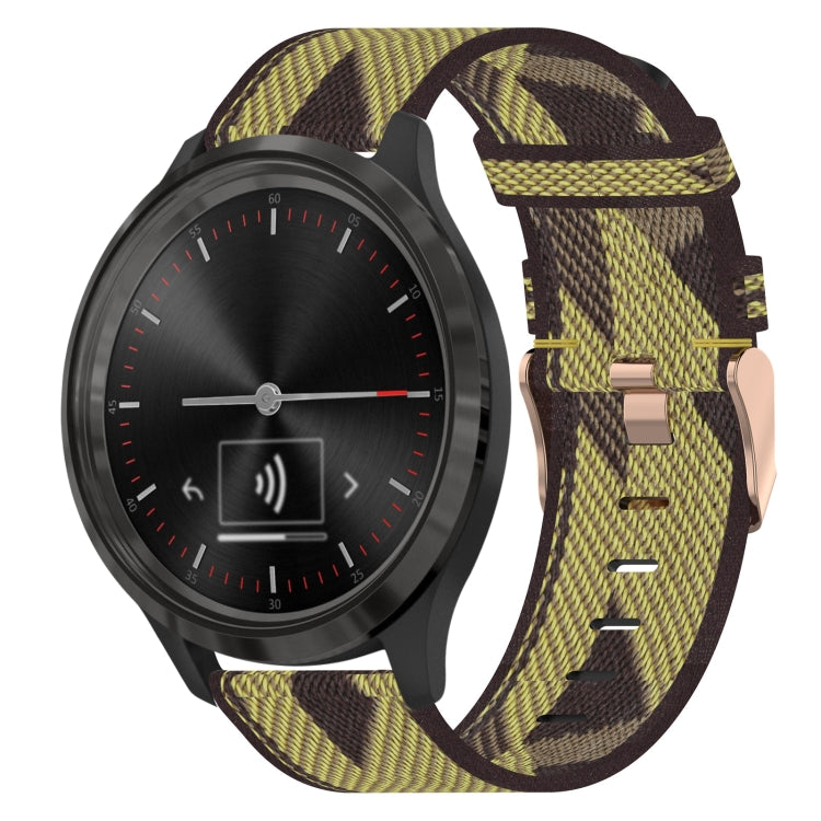 20mm Nylon Woven Watch Band, For Garmin Venu SQ, For Garmin Vivomove 3, For Garminmove 3, For Garmin VivoMove Luxe, For Garminmove Luxe, For Garmin VivoMove Style - NMNYSX