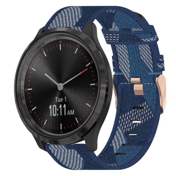 20mm Nylon Woven Watch Band, For Garmin Venu SQ, For Garmin Vivomove 3, For Garminmove 3, For Garmin VivoMove Luxe, For Garminmove Luxe, For Garmin VivoMove Style - NMNYSX