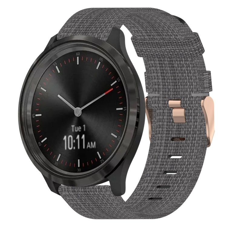 20mm Nylon Woven Watch Band, For Garmin Venu SQ, For Garmin Vivomove 3, For Garminmove 3, For Garmin VivoMove Luxe, For Garminmove Luxe, For Garmin VivoMove Style - NMNYSX