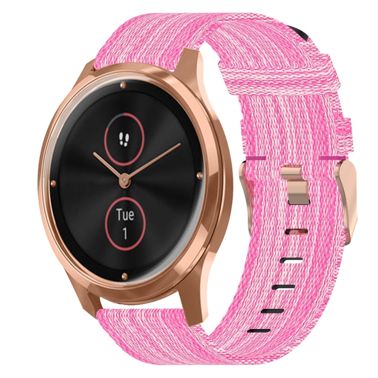 20mm Nylon Woven Watch Band, For Garmin Venu SQ, For Garmin Vivomove 3, For Garminmove 3, For Garmin VivoMove Luxe, For Garminmove Luxe, For Garmin VivoMove Style - NMNYSX