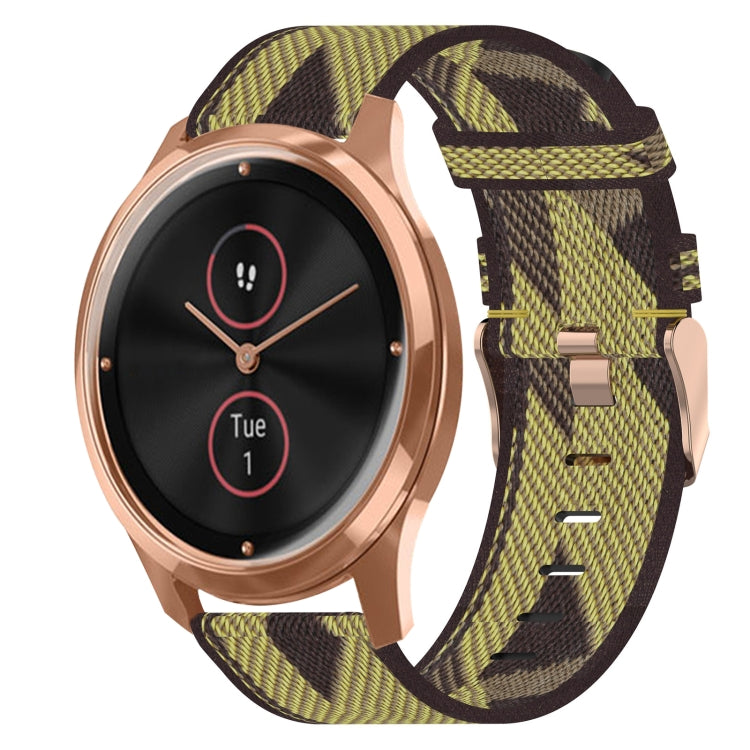 20mm Nylon Woven Watch Band, For Garmin Venu SQ, For Garmin Vivomove 3, For Garminmove 3, For Garmin VivoMove Luxe, For Garminmove Luxe, For Garmin VivoMove Style - NMNYSX