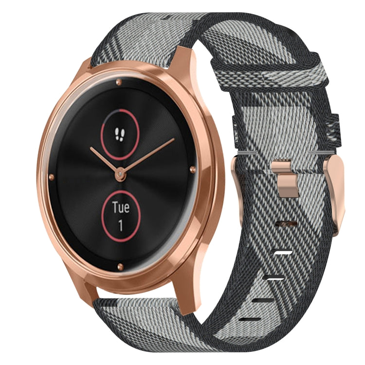 20mm Nylon Woven Watch Band, For Garmin Venu SQ, For Garmin Vivomove 3, For Garminmove 3, For Garmin VivoMove Luxe, For Garminmove Luxe, For Garmin VivoMove Style - NMNYSX