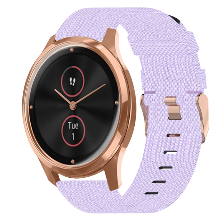 20mm Nylon Woven Watch Band, For Garmin Venu SQ, For Garmin Vivomove 3, For Garminmove 3, For Garmin VivoMove Luxe, For Garminmove Luxe, For Garmin VivoMove Style - NMNYSX