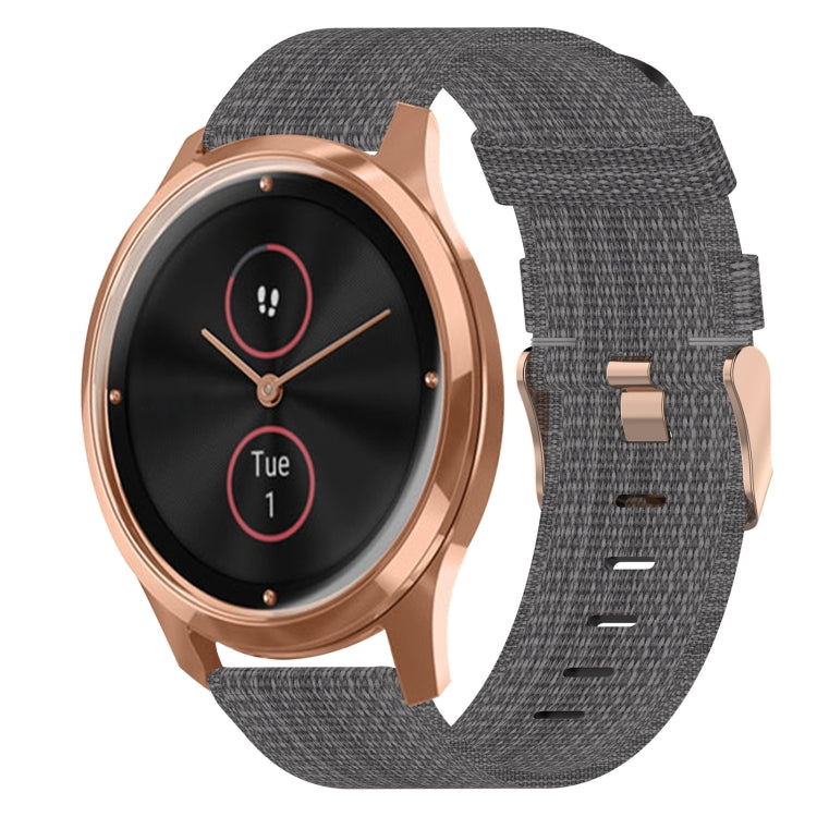 20mm Nylon Woven Watch Band, For Garmin Venu SQ, For Garmin Vivomove 3, For Garminmove 3, For Garmin VivoMove Luxe, For Garminmove Luxe, For Garmin VivoMove Style - NMNYSX