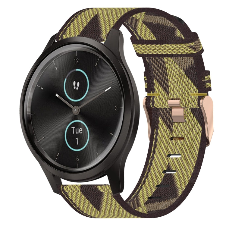 20mm Nylon Woven Watch Band, For Garmin Venu SQ, For Garmin Vivomove 3, For Garminmove 3, For Garmin VivoMove Luxe, For Garminmove Luxe, For Garmin VivoMove Style - NMNYSX