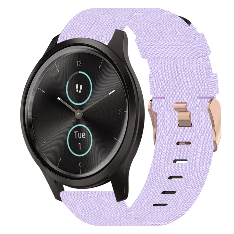 20mm Nylon Woven Watch Band, For Garmin Venu SQ, For Garmin Vivomove 3, For Garminmove 3, For Garmin VivoMove Luxe, For Garminmove Luxe, For Garmin VivoMove Style - NMNYSX