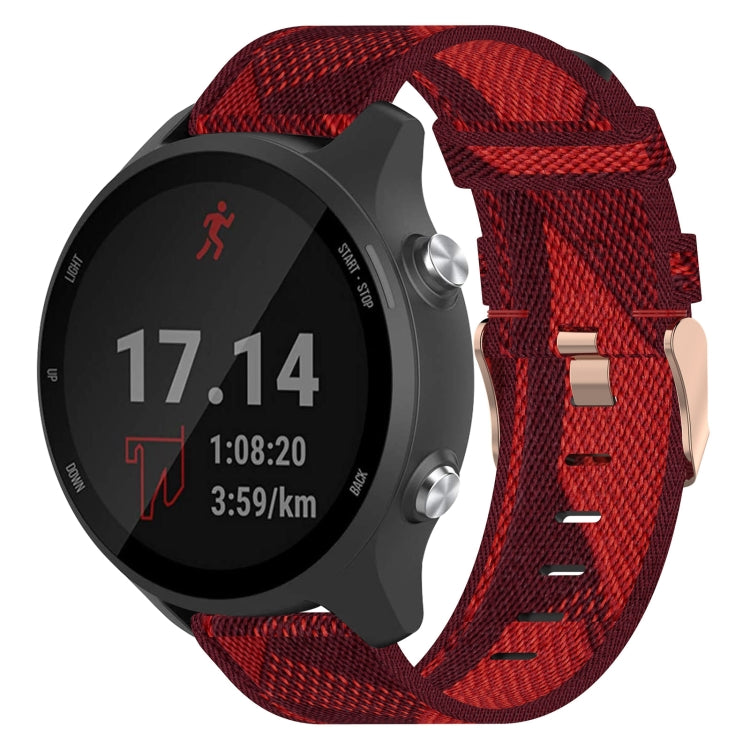 20mm Nylon Woven Watch Band, For Garmin Forerunner 245 Music, For Garmin Forerunner 645, For Garmin Forerunner 645 Music - NMNYSX