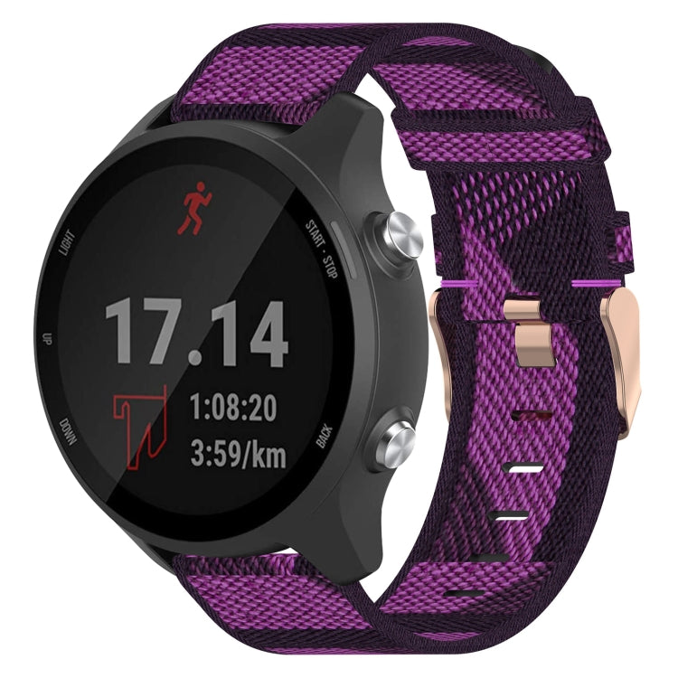 20mm Nylon Woven Watch Band, For Garmin Forerunner 245 Music, For Garmin Forerunner 645, For Garmin Forerunner 645 Music - NMNYSX