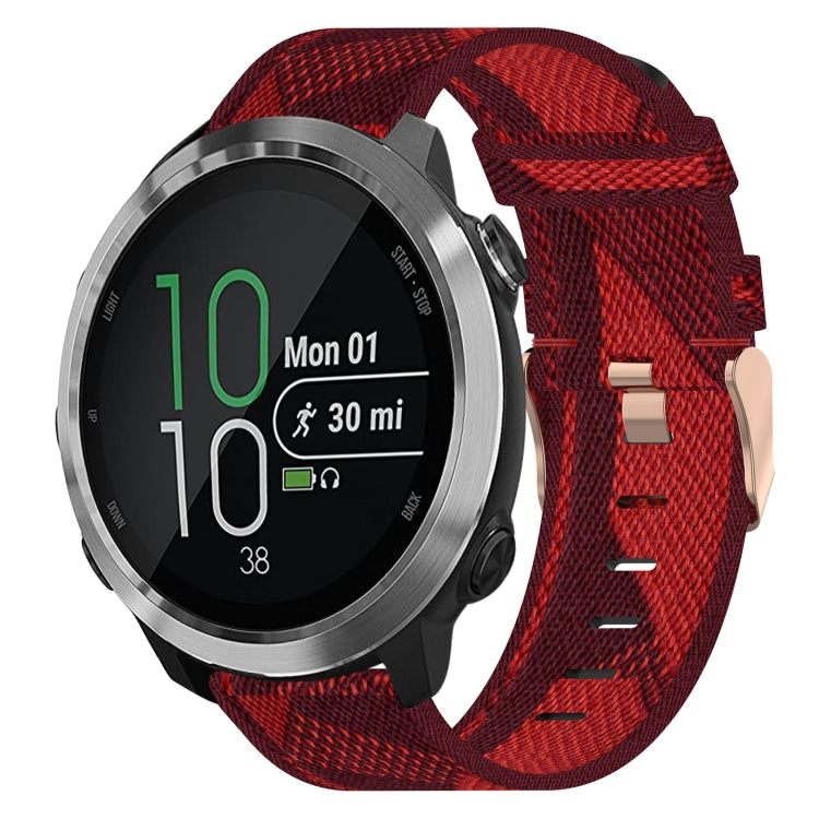 20mm Nylon Woven Watch Band, For Garmin Forerunner 245 Music, For Garmin Forerunner 645, For Garmin Forerunner 645 Music - NMNYSX