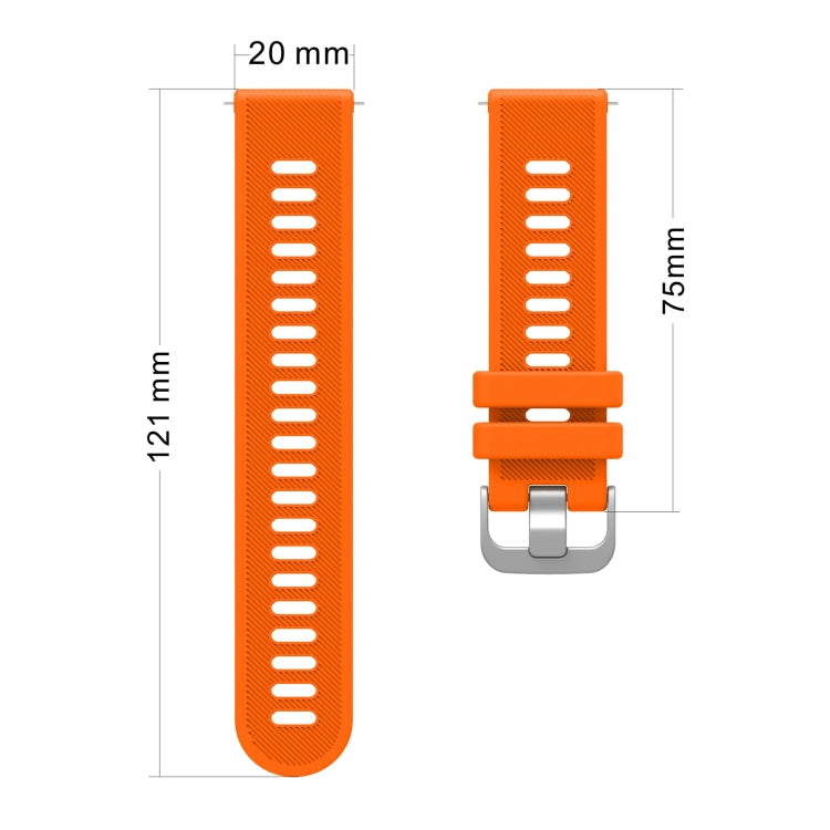 20mm Silicone Twill Watch Band, For Garmin Garminmove Style, For Garmin Vivomove, For Garmin Vivomove HR Sport, For Garmin Vivoactive 3 - NMNYSX