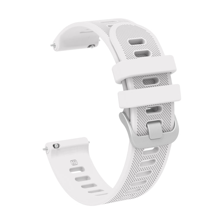 20mm Silicone Twill Watch Band, For Garmin Forerunner 645 Music - NMNYSX