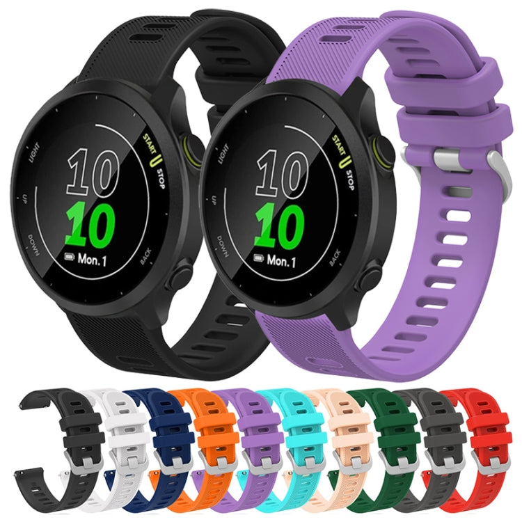 20mm Silicone Twill Watch Band, For Garmin Forerunner 645 Music - NMNYSX