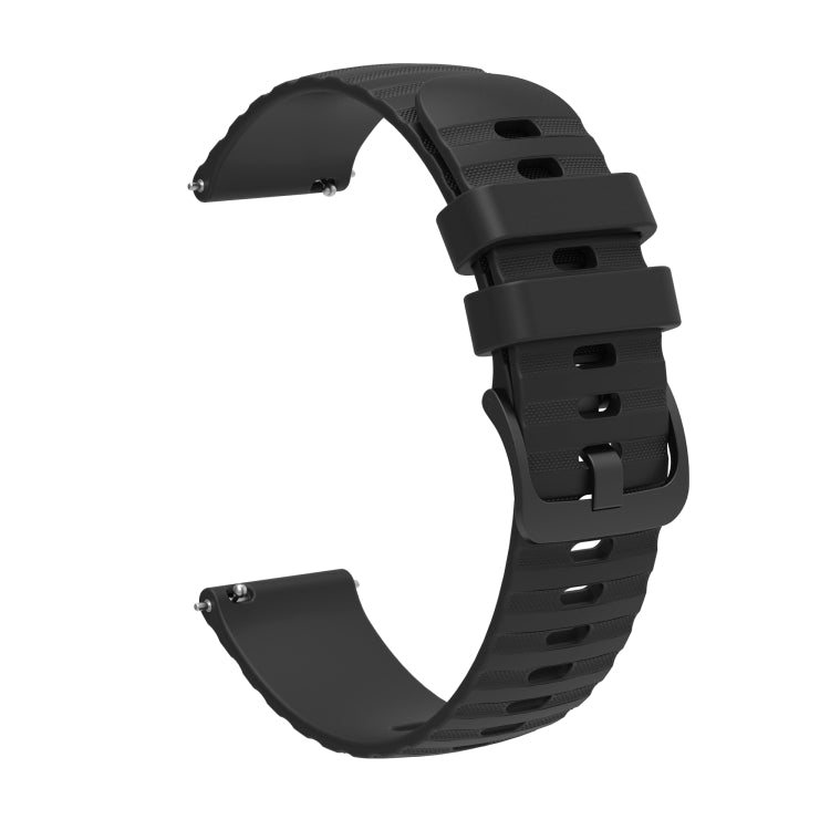 18mm Wavy Dotted Solid-Color Silicone Watch Band, For Garmin Vivoactive 4S
