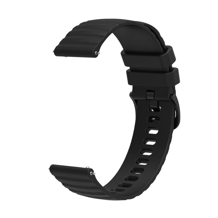 18mm Wavy Dotted Solid-Color Silicone Watch Band, For Garmin Vivoactive 4S