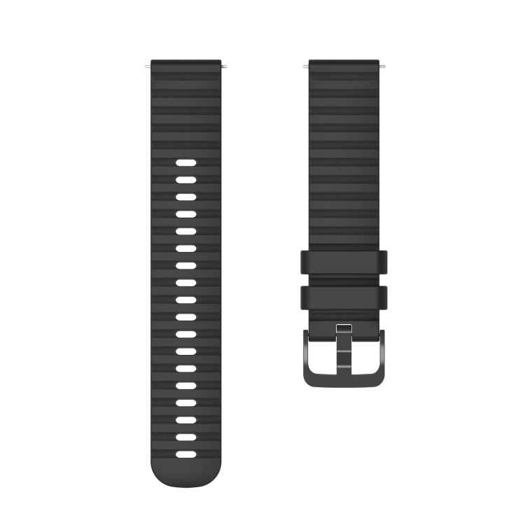 18mm Wavy Dotted Solid-Color Silicone Watch Band, For Garmin Vivoactive 4S