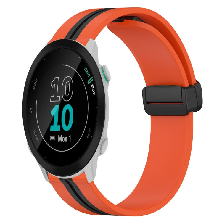 20mm Folding Magnetic Clasp Silicone Watch Band, For Garmin Forerunner 55, For Garmin Venu, For Garmin Venu SQ, For Garminmove Luxe - NMNYSX