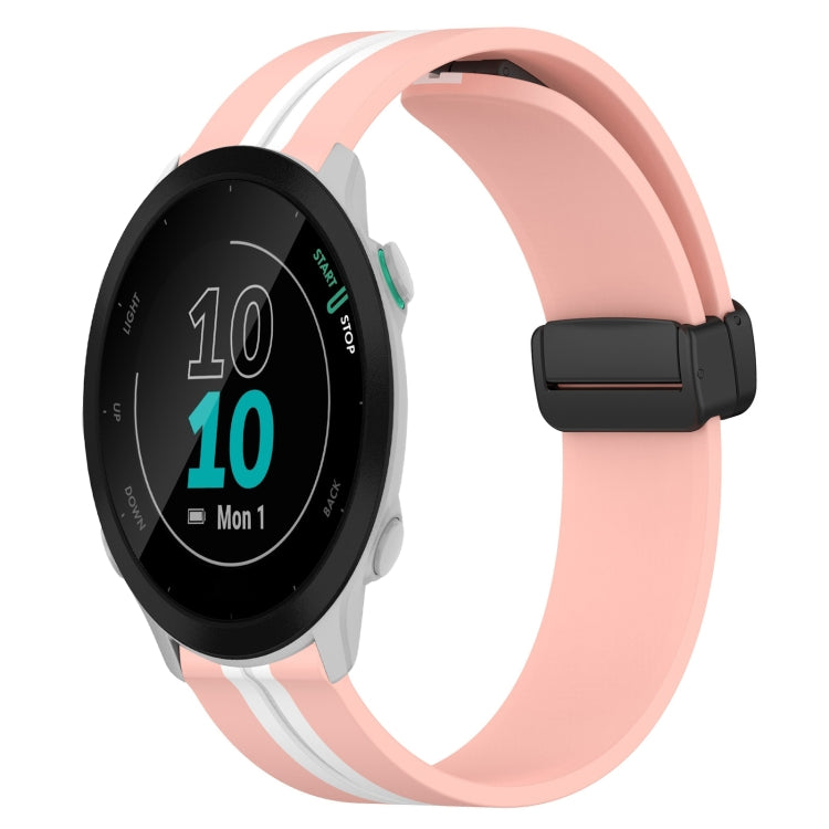 20mm Folding Magnetic Clasp Silicone Watch Band, For Garmin Forerunner 55, For Garmin Venu, For Garmin Venu SQ, For Garminmove Luxe - NMNYSX