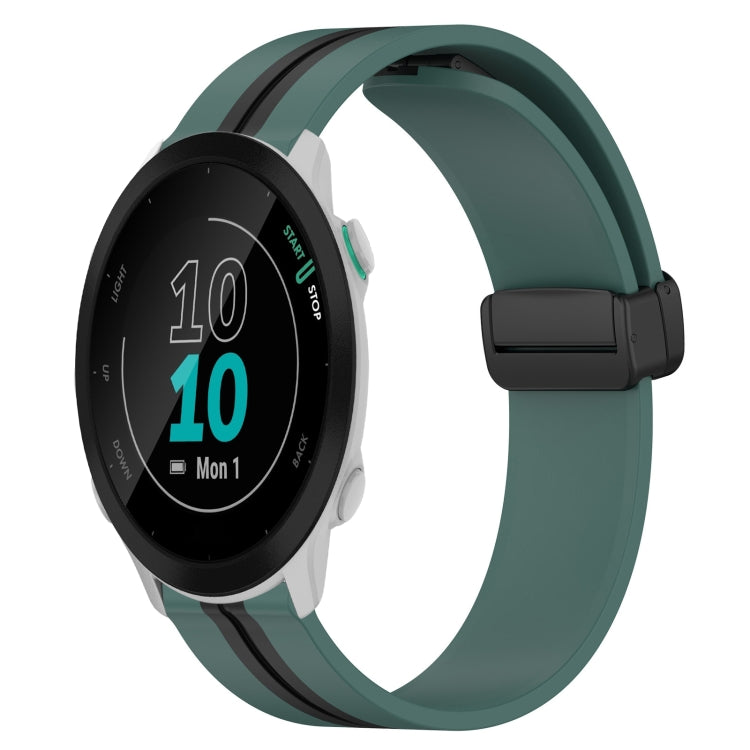 20mm Folding Magnetic Clasp Silicone Watch Band, For Garmin Forerunner 55, For Garmin Venu, For Garmin Venu SQ, For Garminmove Luxe - NMNYSX