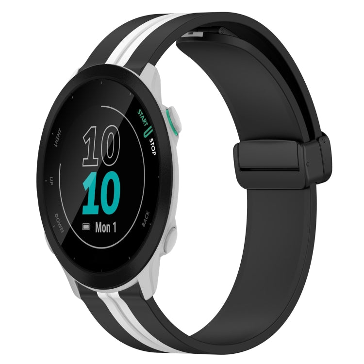 20mm Folding Magnetic Clasp Silicone Watch Band, For Garmin Forerunner 55, For Garmin Venu, For Garmin Venu SQ, For Garminmove Luxe - NMNYSX