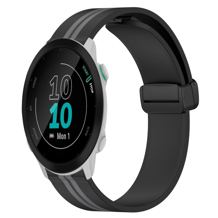 20mm Folding Magnetic Clasp Silicone Watch Band, For Garmin Forerunner 55, For Garmin Venu, For Garmin Venu SQ, For Garminmove Luxe - NMNYSX