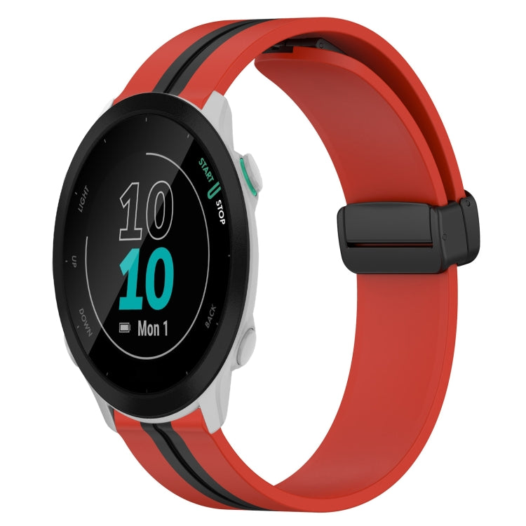 20mm Folding Magnetic Clasp Silicone Watch Band, For Garmin Forerunner 55, For Garmin Venu, For Garmin Venu SQ, For Garminmove Luxe - NMNYSX