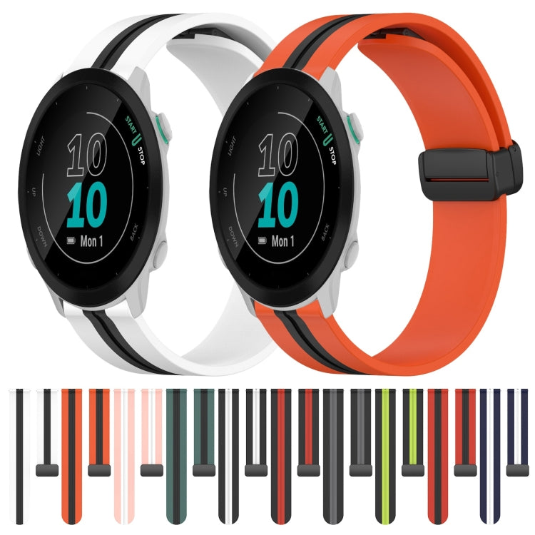 20mm Folding Magnetic Clasp Silicone Watch Band, For Garmin Forerunner 55, For Garmin Venu, For Garmin Venu SQ, For Garminmove Luxe - NMNYSX