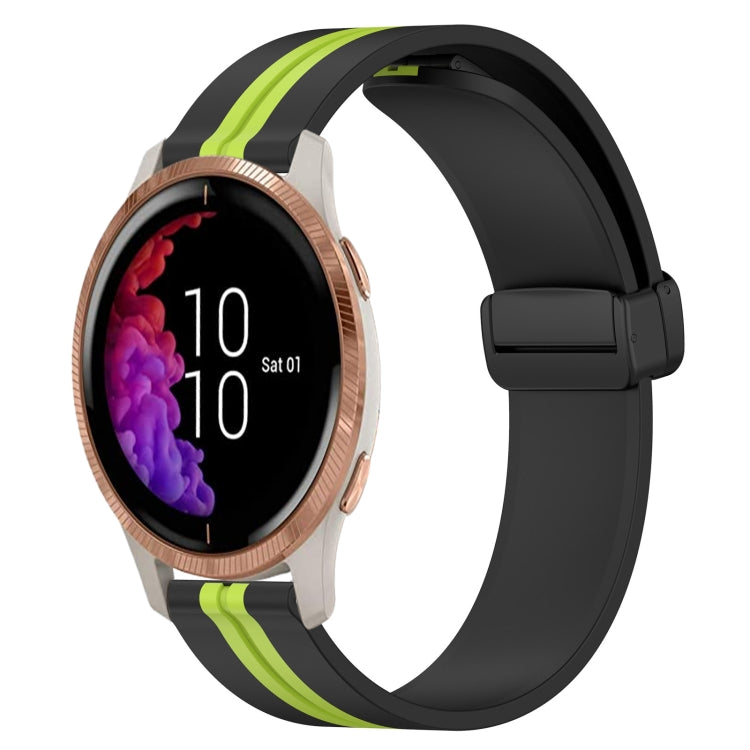 20mm Folding Magnetic Clasp Silicone Watch Band, For Garmin Forerunner 55, For Garmin Venu, For Garmin Venu SQ, For Garminmove Luxe - NMNYSX