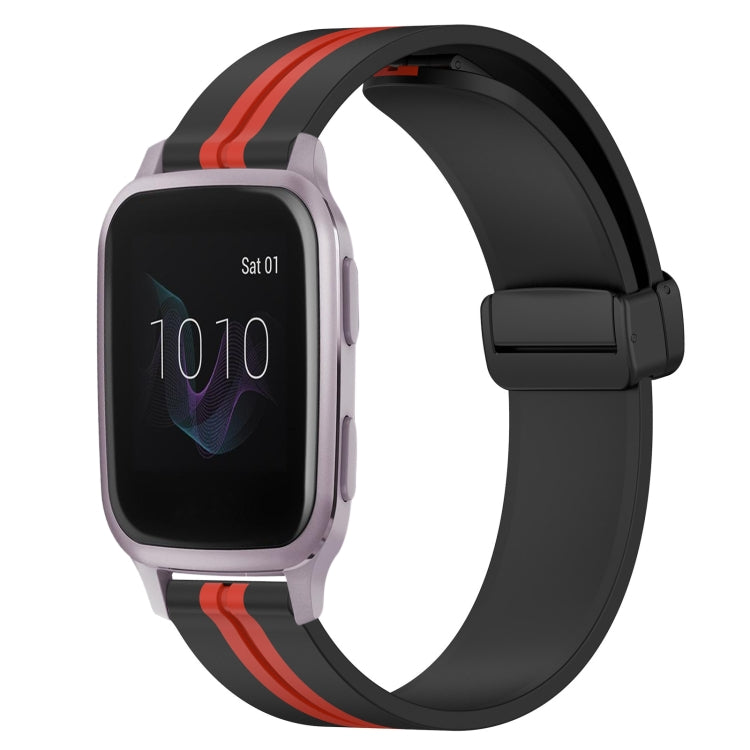 20mm Folding Magnetic Clasp Silicone Watch Band, For Garmin Forerunner 55, For Garmin Venu, For Garmin Venu SQ, For Garminmove Luxe - NMNYSX