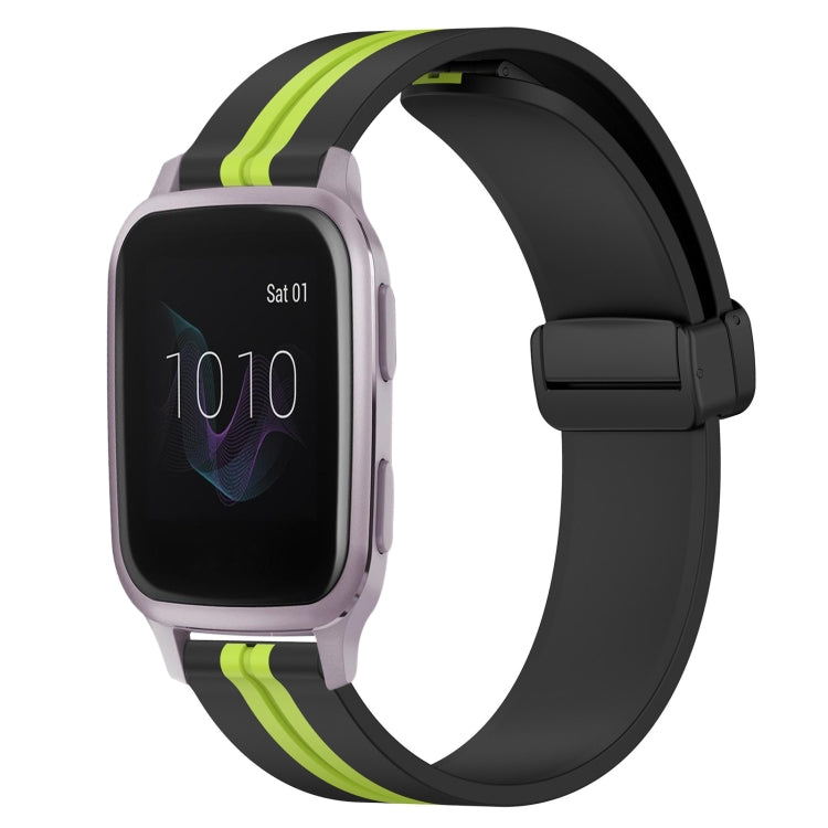 20mm Folding Magnetic Clasp Silicone Watch Band, For Garmin Forerunner 55, For Garmin Venu, For Garmin Venu SQ, For Garminmove Luxe - NMNYSX