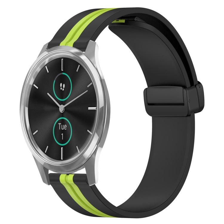 20mm Folding Magnetic Clasp Silicone Watch Band, For Garmin Forerunner 55, For Garmin Venu, For Garmin Venu SQ, For Garminmove Luxe - NMNYSX