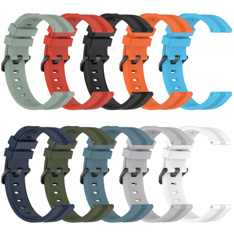 20mm Concave Striped Slicone Watch Band, For Garmin Forerunner 55, For Garmin Venu, For Garmin Venu SQ, For Garmin Garminmove Luxe - NMNYSX