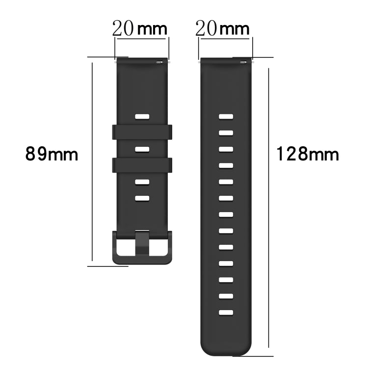 20mm Concave Striped Slicone Watch Band, For Garmin Forerunner 55, For Garmin Venu, For Garmin Venu SQ, For Garmin Garminmove Luxe - NMNYSX