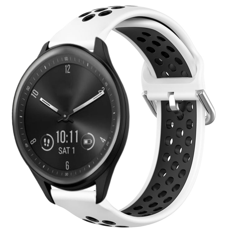 20mm Perforated Breathable Sports Silicone Watch Band, For Garmin Vivomove Trend, For Garmin Vivomove Sport, For Garmin Vivoactive3