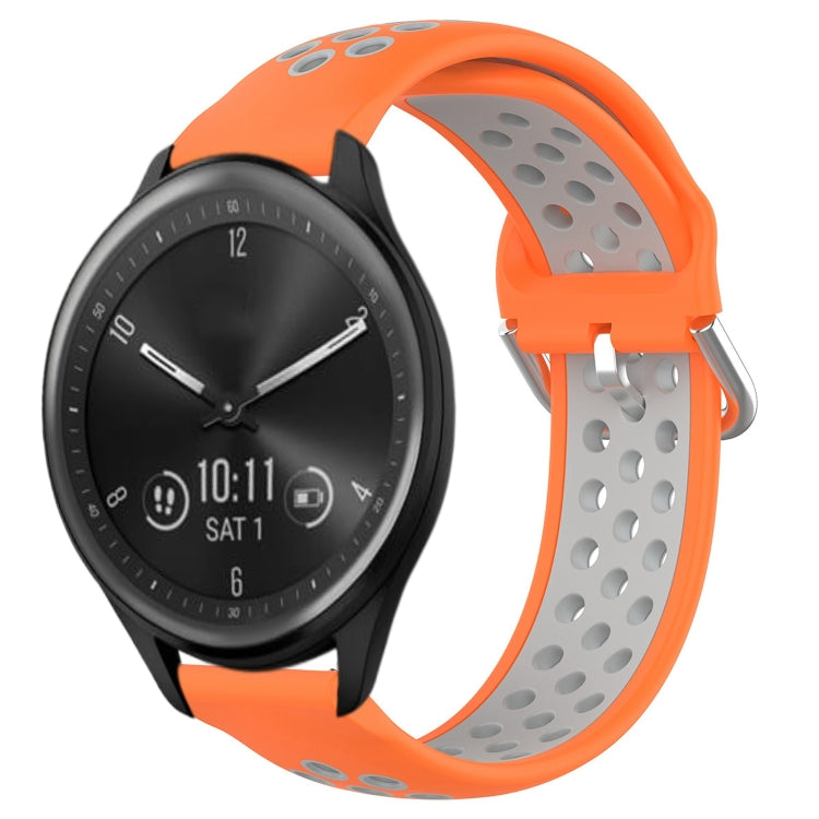 20mm Perforated Breathable Sports Silicone Watch Band, For Garmin Vivomove Trend, For Garmin Vivomove Sport, For Garmin Vivoactive3