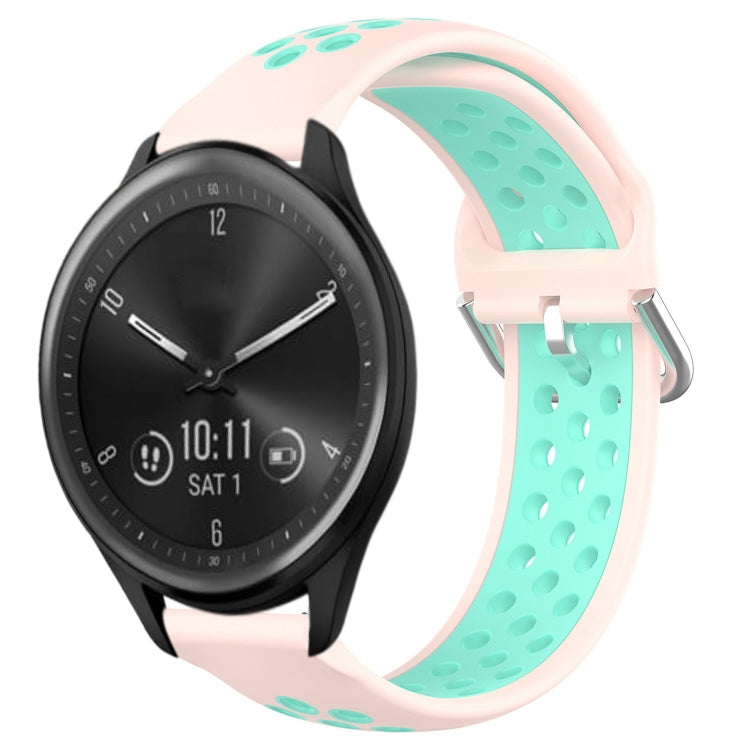 20mm Perforated Breathable Sports Silicone Watch Band, For Garmin Vivomove Trend, For Garmin Vivomove Sport, For Garmin Vivoactive3