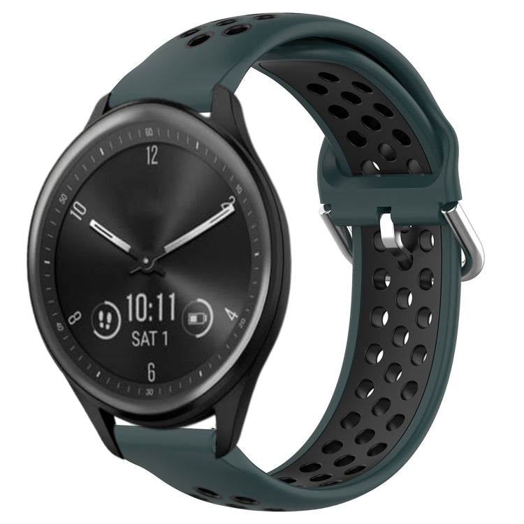 20mm Perforated Breathable Sports Silicone Watch Band, For Garmin Vivomove Trend, For Garmin Vivomove Sport, For Garmin Vivoactive3